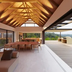 Vista 360° – Zona Social, Casa Campestre La Orquídea San Francisco - Cundinamarca