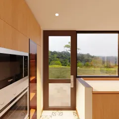 Vista 360° – Cocina Mueble Hornos, Casa Campestre La Orquídea San Francisco - Cundinamarca