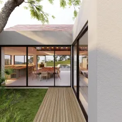 Vista 360° – Deck Comedor, Casa Campestre La Orquídea San Francisco - Cundinamarca