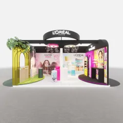 Vista 360° – Fachada Principal, Stand Loreal París Coopidrogas 2 2025